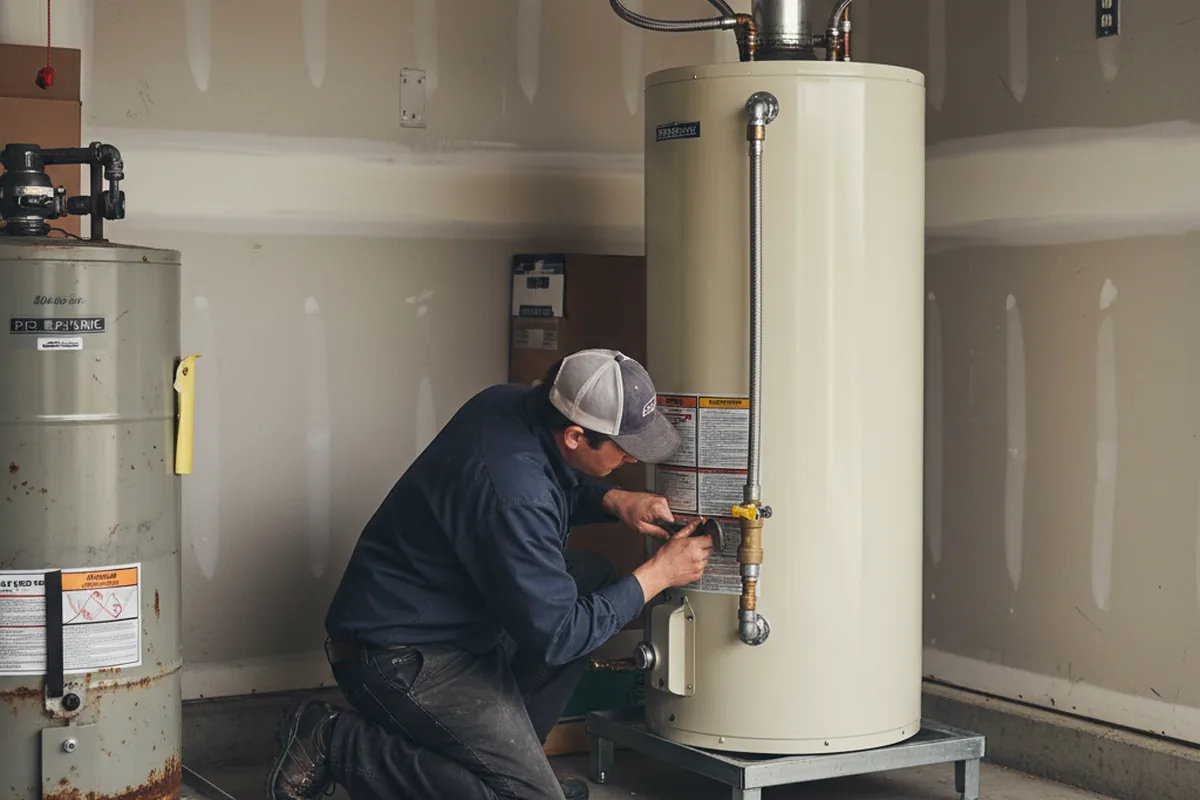 Water heater and shutoff valve replacement in Freetown